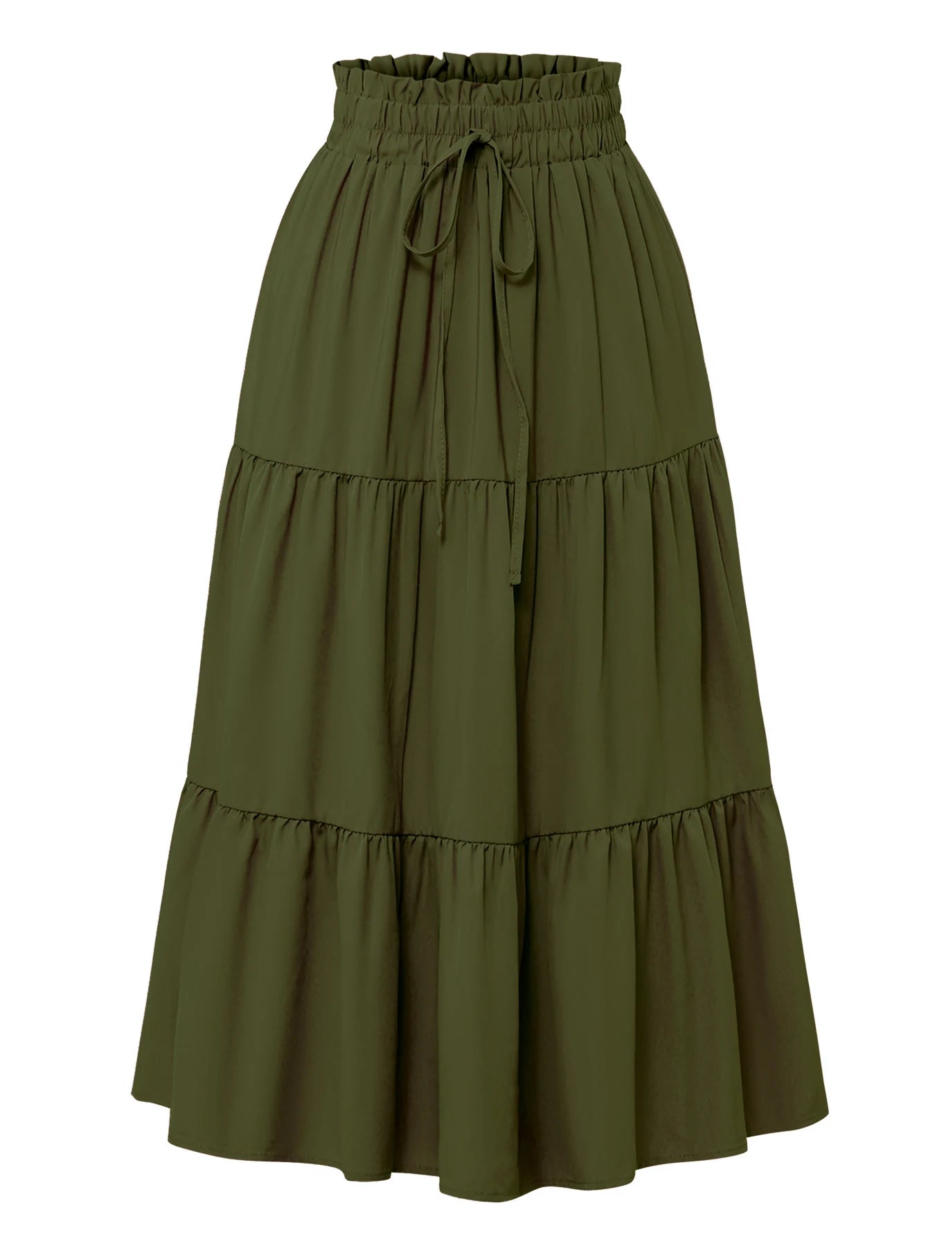Summer Skirts for Women  Pleated Casual Elastic Waist Smocked Boho  Trendy Vacation Sexy Flowy Skirt