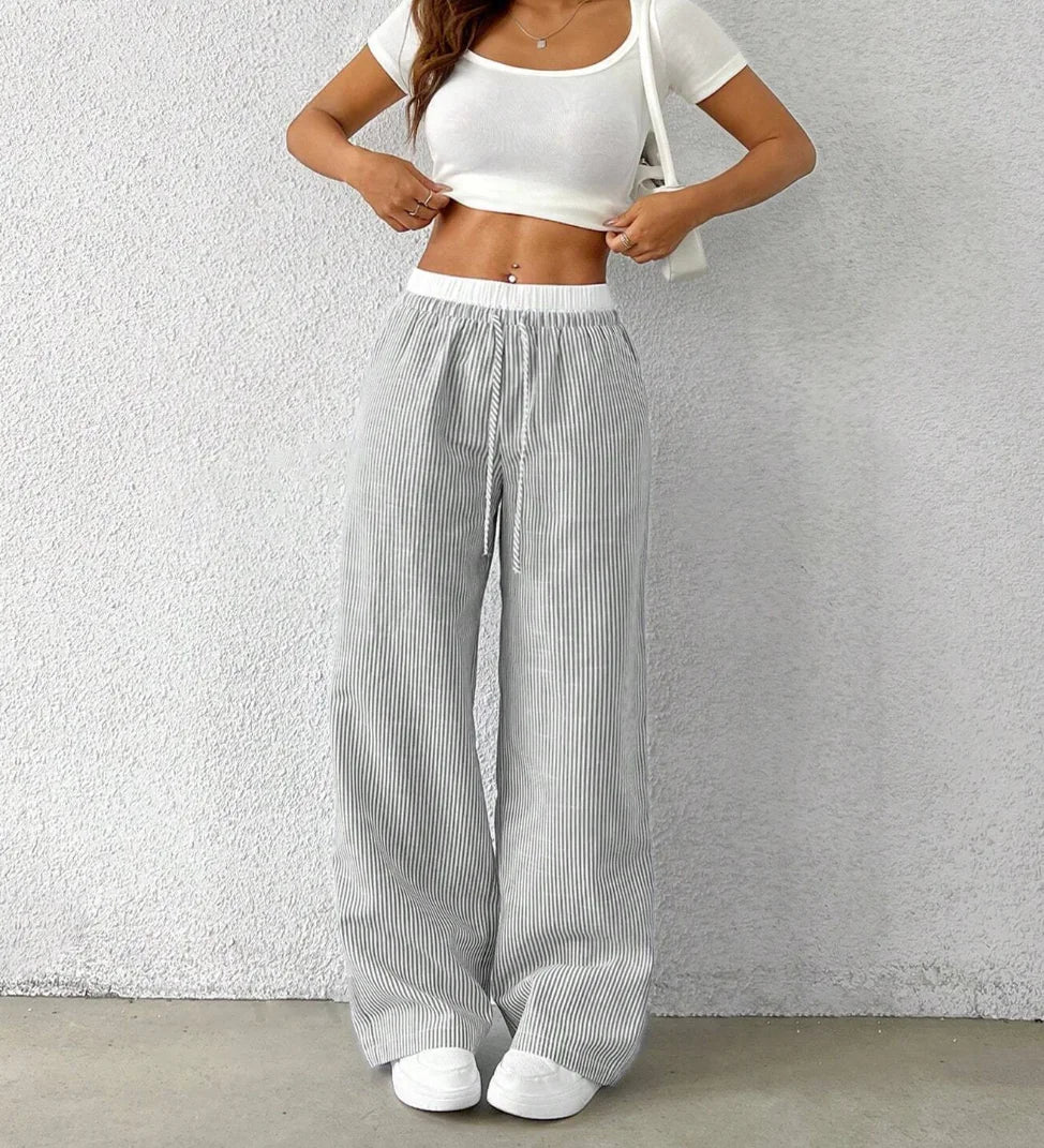 Womens pants black solid color casual fashion elegant Japanese Korean European and American mature autumn and winter